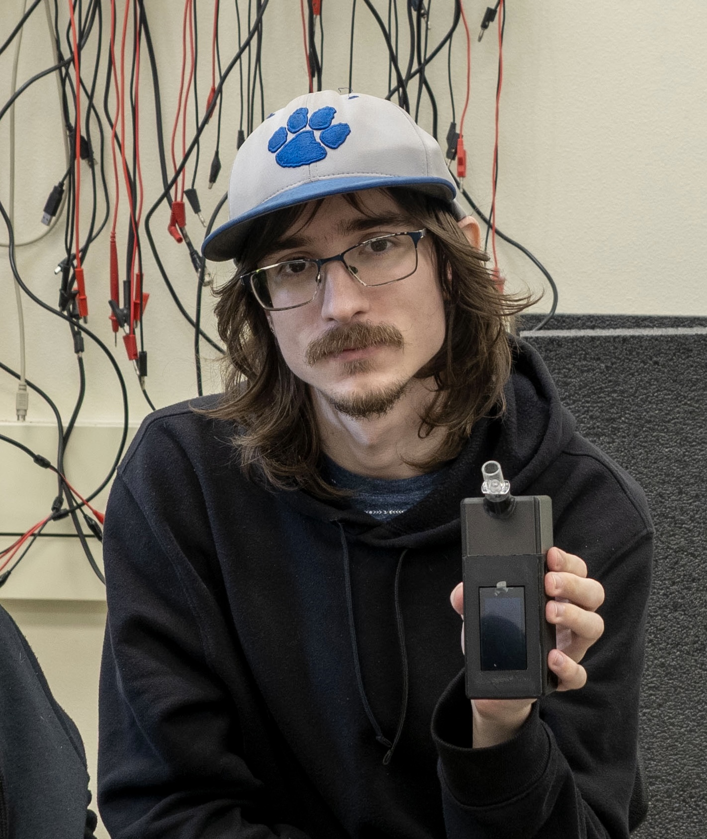 Kyler Exley at the Sonoma State University Senior Design Symposium